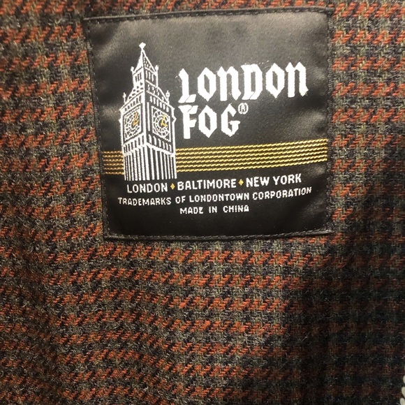 London Fog Mens XL Reg Olive Green Zip Up Bomber jacket zip in wool liner - Picture 7 of 11